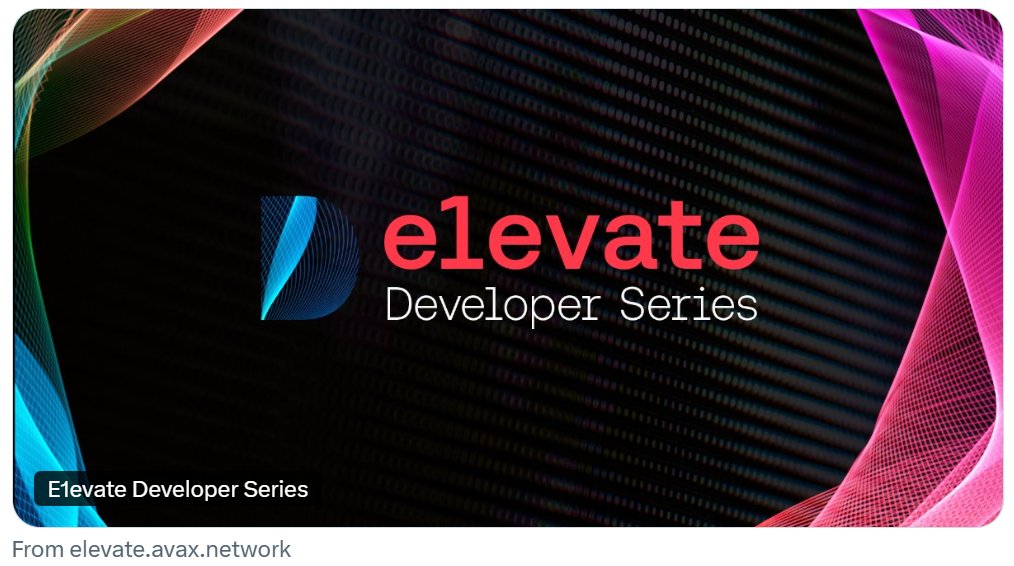 Elevate Developer Series program artwork