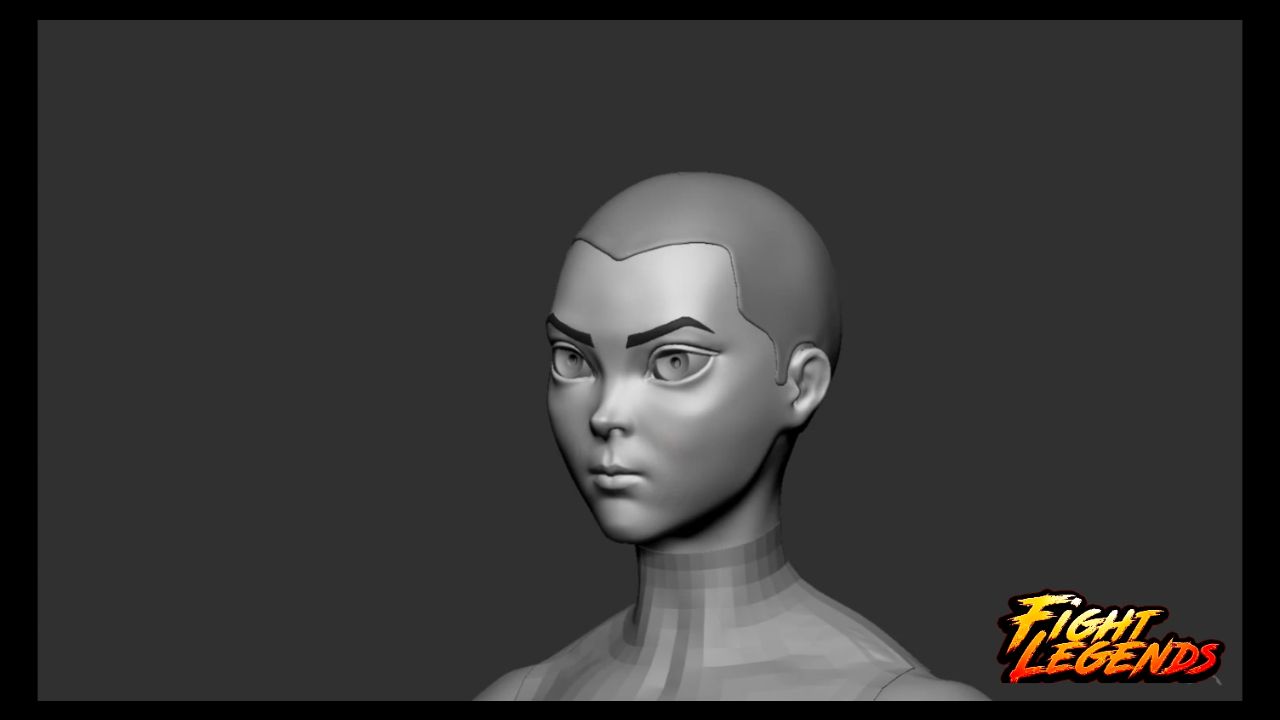More detailed 3D character model from Fight Legends development footage